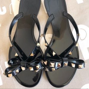 Black PVC Sandals